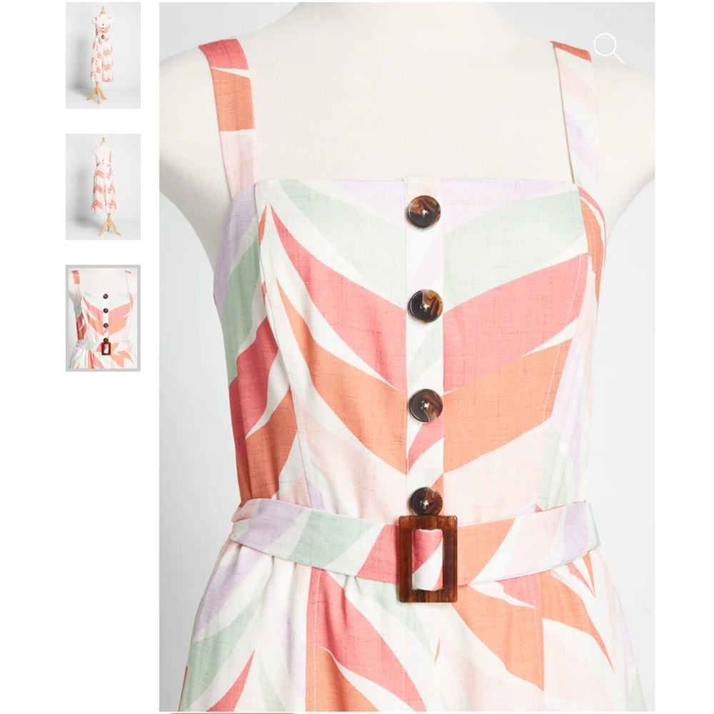 ModCloth x Hutch Start of Spring Cropped Jumpsuit Size 4 - Picture 3 of 13